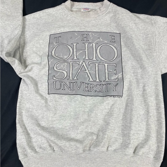 VTG The Ohio State University Women Gray Sweatshirt Made In USA Size L - Picture 3 of 9